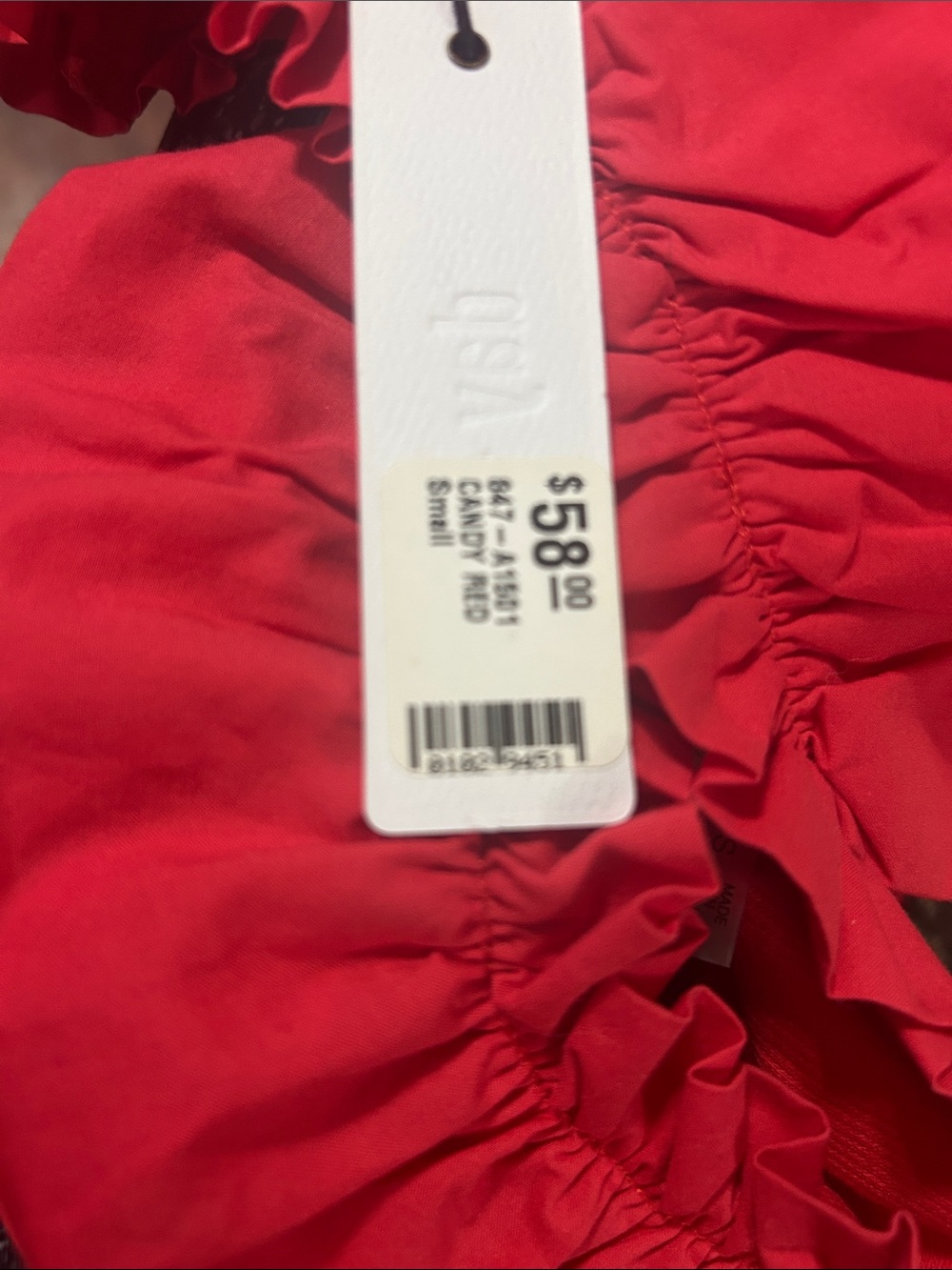 One-Shoulder Ruffle Bodysuit - Red - Picture 6 of 6